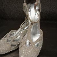 scarpe da ballo lurex argento.