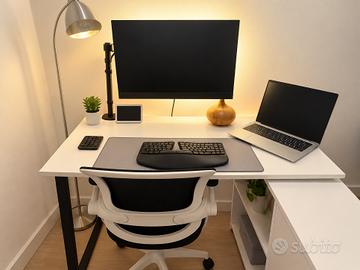 Scrivania Desk ufficio Smartworking con Libreria