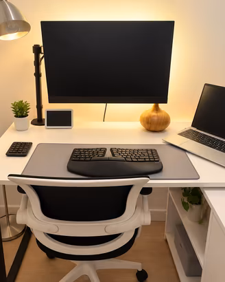 Scrivania Desk ufficio Smartworking con Libreria