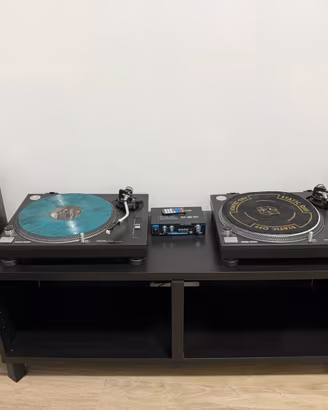 (Coppia) di Technics 1210 mk2+ casse+mobile vinile