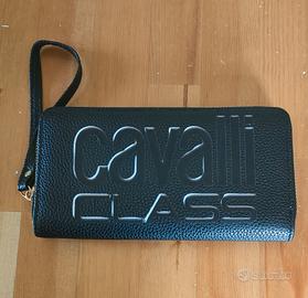 Portafoglio nero Cavalli Class. Nuovo