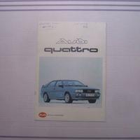 BROCHURE CATALOGO AUTO AUDI COUPE' QUATTRO 1986.