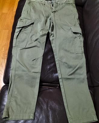 pantaloni jeans e verde 