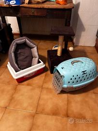 Per gatto cuccia tiragraffi trasportino lettiera