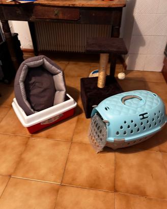 Per gatto cuccia tiragraffi trasportino lettiera