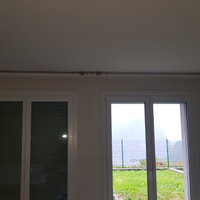 Asta tenda acciaio satinato con corde e anelli