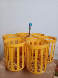 Portabottiglie Giallo degli anni 60 da Collezione 