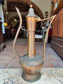 teiera grandissima orientale rame e ottone 