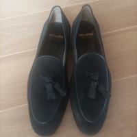 Slipper camoscio blu 41