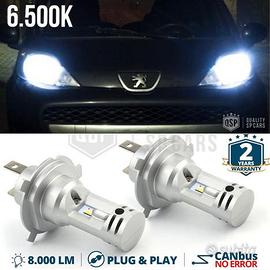 Lampadine LED H4 per fari Peugeot 107 Luce Bianca