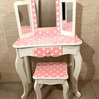 Specchiera da Bambina con Sgabello