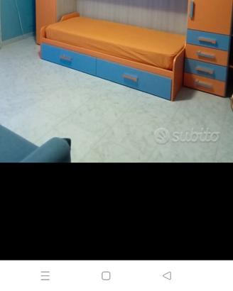 Letto con rete e 2 cassettoni  nuovo 