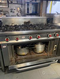 Cucina professionale 6 fuochi