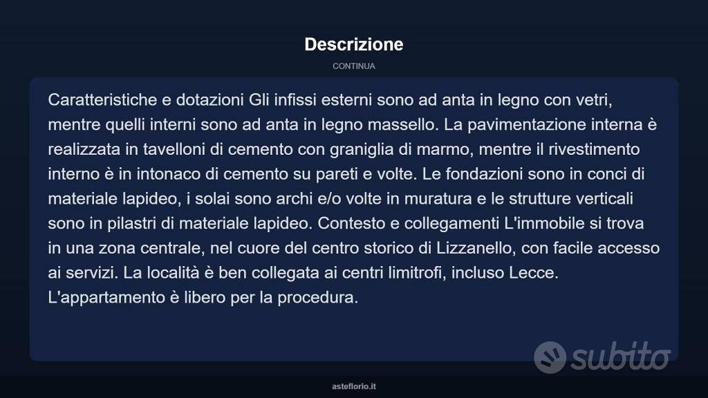 Appartamento – Lizzanello, Lecce - Altro