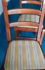Sedie legno e tessuto