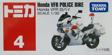 Takara Tomy Tomica 4 Honda VFR Police Bike White