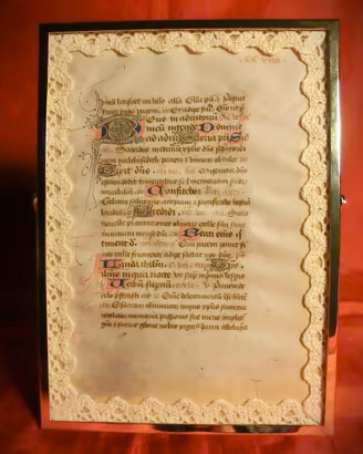 PAGINA DA LIBRO D'ORE MEDIOEVALE - sec. XV - 1400
