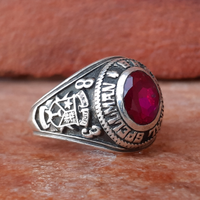 Anello college argento marc jostens uomo solitario