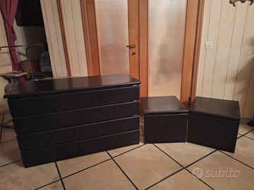 CASSETTIERA E COMODINI