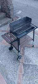 barbecue a carbonella con carrello 
