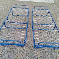 Coppia rete letto singolo richiudibili