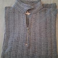 Felpa sportiva uomo con zip alta