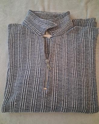 Felpa sportiva uomo con zip alta