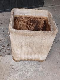 Vaso da piante in cemento alto cm 45