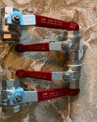 Set di 4 valvole a sfera RuB Bonomi Made in Italy