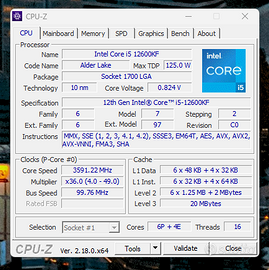 Intel Core i5 12600kf LGA1700