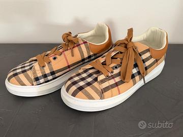 Sneakers Basse Uomo Motivo Tartan / Quadri Vintage