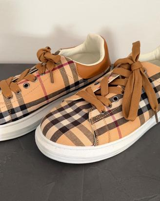 Sneakers Basse Uomo Motivo Tartan / Quadri Vintage
