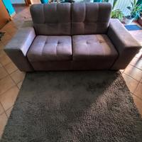 Divano letto in tessuto microfibra 