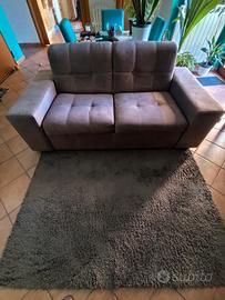 Divano letto in tessuto microfibra 