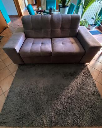 Divano letto in tessuto microfibra 