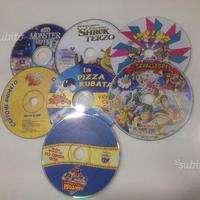 Blocco di 7 cd-rom giochi e cartoni animati