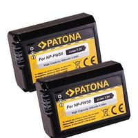 Patona X3 NP-FW50 7.2 V 1080 mAh per Sony +caric.