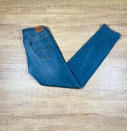 Jeans Lee Uomo W34 L36 Blu Denim Straight Fit