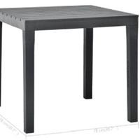 TAVOLO RESINA 78x78x72 ANTRACITE