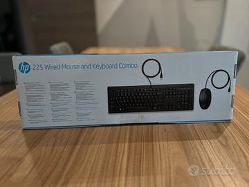 Tastiera + mouse hp225 - cavo usb - prodotto nuovo