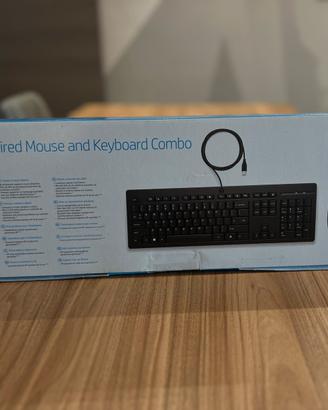 Tastiera + mouse hp225 - cavo usb - prodotto nuovo