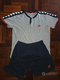 Pigiama corto Lotto tg. XL/52 grigio/blu