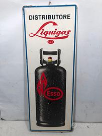 Targa insegna  ESSO Distributore Liquigas 