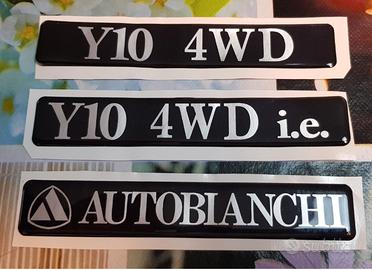 Autobianchi Y10 4WD i.e. 4x4  targhetta adesive  l