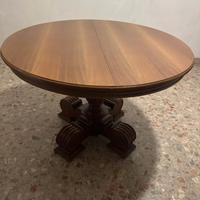Tavolo rotondo in legno allungabile