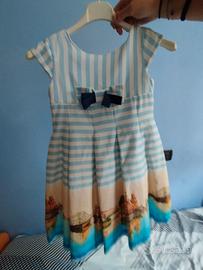 Vestito abito elegante fantasia bambina 8 anni