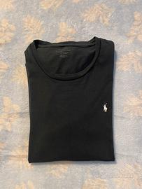 Polo Ralph Lauren - T-shirt nera cavallino bianco