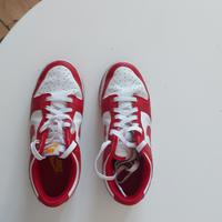 nike dunk rosse e bianche