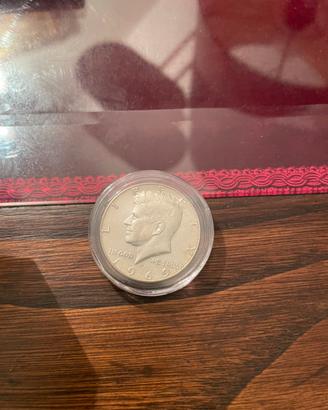 Moneta 1/2 Dollaro Kennedy 1969 D Argento