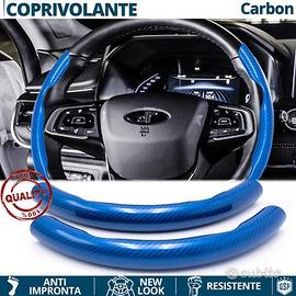 COPRIVOLANTE per DR-EVO Effetto FIBRA CARBONIO Blu